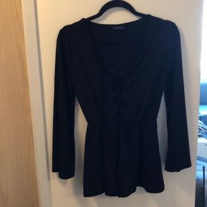 Black long sleeve romper from TopShop